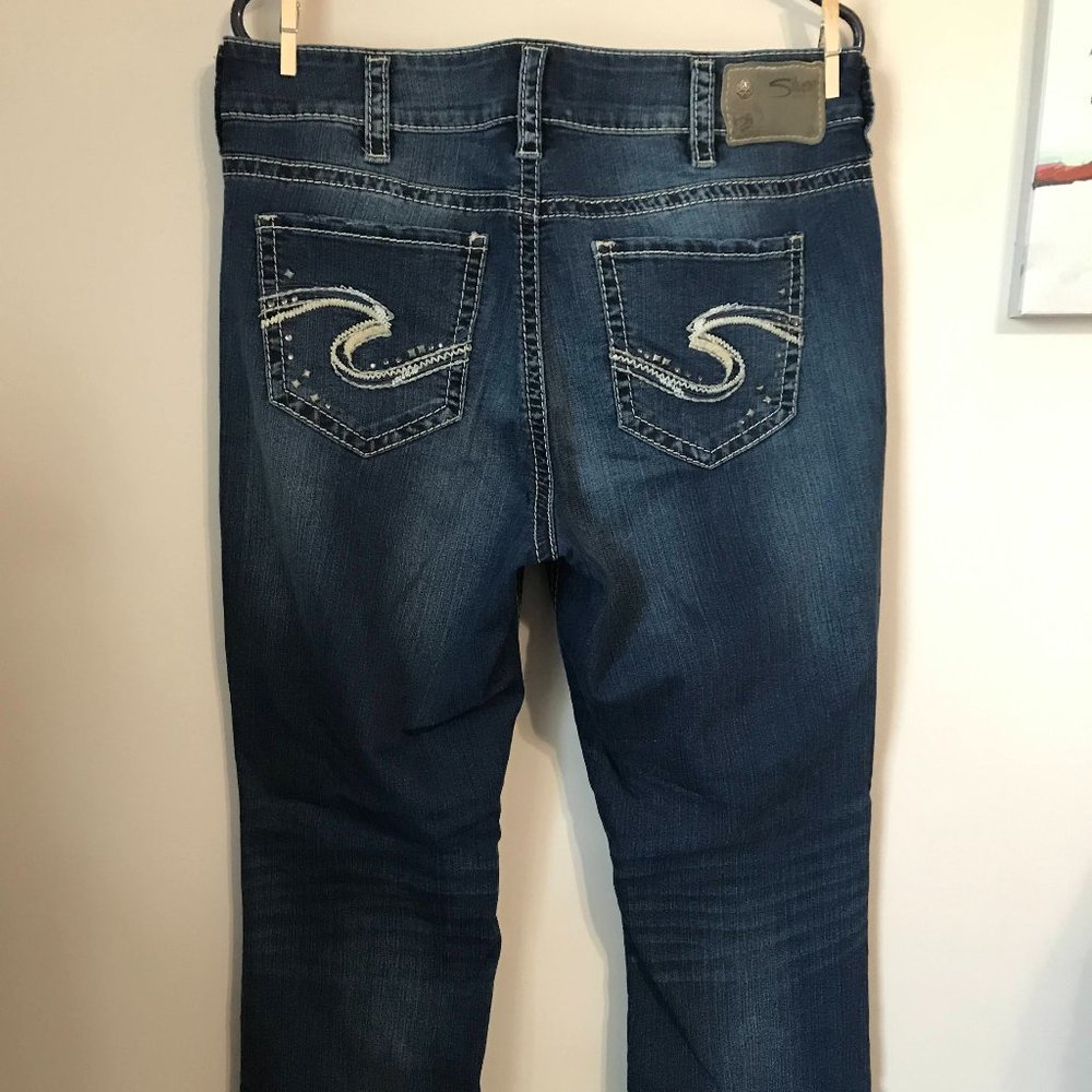 EUC Silver Jeans Suki Mid Slim Boot size 14